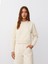 Uzun Kollu Bisiklet Yaka Basıc Bej Sweatshırt 1