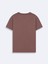Kısa Kollu Bisiklet Yaka Basıc Kahve Rengi T-Shırt 2