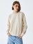 Lorize Sıfır Yaka Uzun Kollu Basıc Kadın Sweatshirt 2