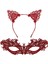 Şık Kırmızı Dantel Maske ve Taç Seti 5 No – Maskeli Balo Özel Etkinlikler - Lisinya 1