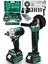 Jetvolt 21V 2.0AH Şarjlı Somun Sıkma Sökme Darbeli 450NM + Şarjlı Taşlama 125MM Kömürsüz Profesyonel 2'li Set - Yeşil 1