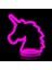 Neon Işıklı Unicorn Masa Gece Lambası Pil USB 1