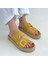 Loera Sarı Nubuk Çift Tokalı Terlik - Lisinya 3
