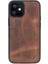 Apple iPhone 12 Mini Uyumlu Deri Arka Kapak G2 Kahve 1