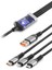 USB To Type-C + Lıghtnıng + USB Mıcro Hızlı Şarj 3ın Data Kablo 20W Siyah HDX1400 1