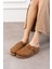 Oslo Hakiki Süet Mantar Taban Droplu Ortopedik Yüksek Eva Kadın Terlik 5