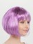 Rose Pembe Renk Düz Kesim Küt Parti Peruğu Kısa Takma Saç - Lisinya 2