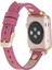 Apple Watch Uyumlu Deri Kordon 38-40-41MM Rt Cp4 Fuşya 2