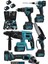 Jetvolt 21V 2.0AH Kömürsüz Darbeli 5'li Set Şarjlı Hilti + Taşlama + Somun Sıkma + Akülü Vidalama + Budama Testeri - Mavi 1