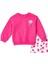 Kız Bebek Sweatshirt - Tayt Şardonlu Bisiklet Yaka Uzun Kol Reçme Paça 3