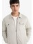 Slim Fit Dar Kesim Gömlek Yaka Fermuarlı İç Cepli Süet Mevsimlik Baharlık Ceket Mont A3254AX25AU 4