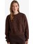 Boxy Fit Bisiklet Yaka İşlemeli Sweatshirt G2153AX25WN 4