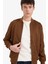 Slim Fit Dar Kesim Süet Kolej Yaka Fermuarlı Çift Cepli Mevsimlik Baharlık Bomber Mont Ceket A3866AX25AU 4