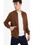Slim Fit Dar Kesim Süet Kolej Yaka Fermuarlı Çift Cepli Mevsimlik Baharlık Bomber Mont Ceket A3866AX25AU 6