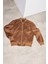 Slim Fit Dar Kesim Süet Kolej Yaka Fermuarlı Çift Cepli Mevsimlik Baharlık Bomber Mont Ceket A3866AX25AU 10