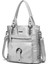 Barcelona Günlük Büyük ve Çok Cepli Kadın Omuz Çantası Uzun Askılı 1822 Platin 2
