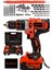Jetvolt 18V Metal Şanzıman Çift Akülü Şarjlı Darbeli Matkap 24 Parça - Kırmızı 1