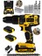 Jetvolt 12V 1.5AH Metal Şanzıman Çift Akülü Bakır Sargı 24 Parça Şarjlı Matkap Akülü Vidalama - Sarı 1
