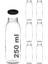 6 Adet 250 ml Beslenme Şeffaf Meyve Suyu, Meşrubat, Limonata Şişesi Metal Kapaklı 250 cc Şişe 3