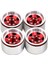 4pcs 1.0 Inç Alüminyum Alaşım Beadlock Tekerlek Göbek Jantları Rc Paletli Araba Eksenel SCX24 1/18 TRX4M Jant Parçaları, Kırmızı, Kırmızı (Yurt Dışından) 4