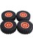 4pcs 2.2 Inç Naylon Plastik Beadlock Tekerleği 4.72IN/120MM Lastik, 1/10 Rc Kaya Trail, Turuncu Için 12MM Birleştirici Hex ile (Yurt Dışından) 1