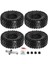 135MM Metal 2.2 Inç Beadlock Tekerlek 1/10 Rc Paletli Araba Eksenel SCX10 Wraıth RR10 Capra Trx4 YK4082, Siyah (Yurt Dışından) 1