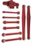Rc Araba Yükseltme Sabit Çubuk Direksiyon Grubu Wltoys Için Servo Kol Kiti 1/12 124006 12423 12427 Pro Rc Araba Yükseltme Parçaları Kırmızı (Yurt Dışından) 5
