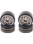 4pcs 1.0inch Mini Beadlock Tekerlek Jant Hub 1/24 1/18 Rc Paletli TRX4M AX24 SCX24 FCX24 FCX18 Rc Crawler Car Tıtanıum (Yurt Dışından) 2