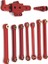 Rc Araba Yükseltme Sabit Çubuk Direksiyon Grubu Servo Kol Seti Wltoys 1/12 124006 12427 12427 12428 Rc Araba Yükseltme Parçaları Kırmızı (Yurt Dışından) 2