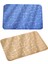 Banyo Paspası Arnavut Kaldırımı Banyo Halıları Su Emici Banyo Paspasları Banyo Için Makinede Yıkanabilir Banyo Halıları (40X60 Cm, Mavi) (Yurt Dışından) 3