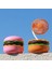 Mini Şarj Edilebilir Fan 500MAH Burger Şeklinde Çok Işlevli Masa Vantilatörü 3 Hız, Ayna Dahil Evrensel Fan, B (Yurt Dışından) 2