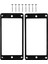 2pcs Siyah Kavisli Humbucker Pikaplar Elektro Gitar Için Çerçeve Montaj Halkaları (Yurt Dışından) 2