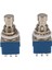 2pcs Gitar Etki Anahtarları 9 Pimli 3pdt Gitar Etkileri Pedal Kutusu Stomp Ayak Metal Anahtarı True Bypass Mavi (Yurt Dışından) 2