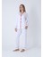 Kalp Nakışlı Pamuklu Uzun Kollu Kadın Pijama Takımı 1