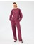 W Lounge Loose Crew Neck Sweatshirt Kadın Bordo Sweatshirt S2510052-3877 3