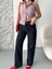 Palazzo Süper Taş Enzim Tint Yıkama Koyu Lacivert Jeans Pantolon D2008 4