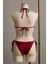 Marsilyan- Kadın Bordo Yandan ve Boyundan Bağlamalı Bikini Mayo Takımı 3