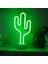 Neon Işıklı Kaktüs Masa Gece Lambası Pil ve USB 1
