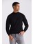 Sıyah Slim Fit Yarım Balıkçı Yaka Erkek Triko 5