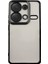 Xiaomi Redmi Note 9 Metal Çerçeveli Şeffaf Mıknatıslı Kılıf Siyah 1