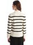 Lcw Vision Siyah Fırfırlı Dik Yaka Çizgili Uzun Kollu Kadın Triko Kazak 4