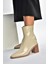 V250330309 Bej Kalın Topuklu Kadın Bot 2