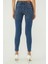 Kadın Skinny Likralı Kot Pantolon Yüksel Bel Dar Paça Mavi Günlük Stil 7