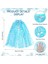 Karlar Ülkesi Elsa Frozen Mavi Pelerin – 80 cm Kar Desenli Çocuk Pelerini ( Taç Hariç ) (4887) 3