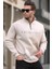 Bej Fermuar Yaka Nakışlı Sweatshirt 6028 1