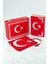 Türk Bayraklı Isme Özel Kutulu Kadife Kuranı Kerim, Bayrak ve Tesbih Hediyelik Set 1