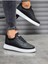 Jack&lion Anatomik Esnek Taban Günlük Lastikli Bağcıksız Siyah Beyaz Spor Ayakkabı Ergonomik Sneaker 1