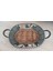 Vintage Metal Ferforje Hasırlı Kulplu Sepet & 47 x 30 cm 4