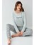 Kadın Açık Yeşil Mevsimlik Pijama Takım, %50 Modal %50 Pamuk 1