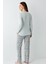 Kadın Açık Yeşil Mevsimlik Pijama Takım, %50 Modal %50 Pamuk 4